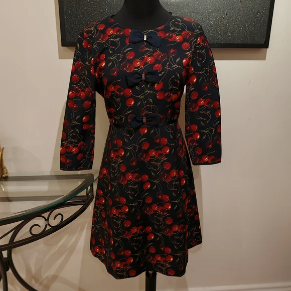 Ted Baker Women's Fyra Cheerful Cherry Bow Dress - Picture 8 of 16